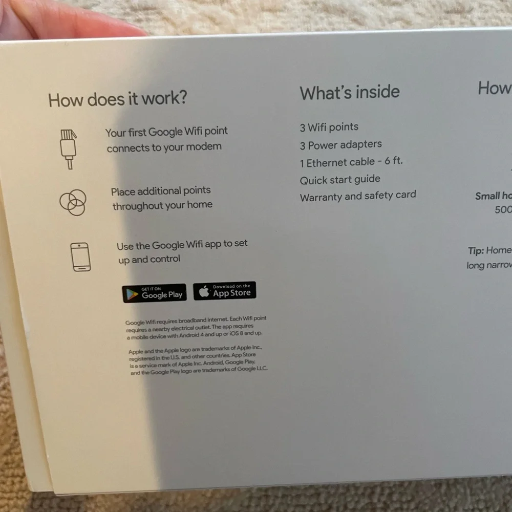 Google Whole Home WiFi System 3 WiFi Points